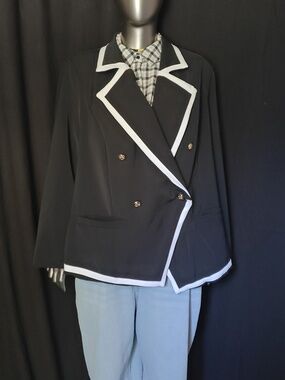 Elegant Pant suit with White Trim